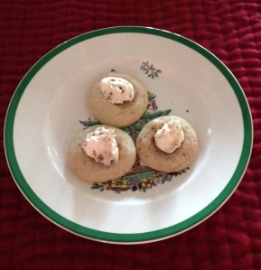 Eggnog Cookies with Rum Frosting